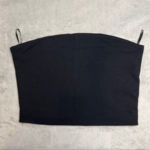Dynamite - Cropped Black Tube Top (SIZE XS)